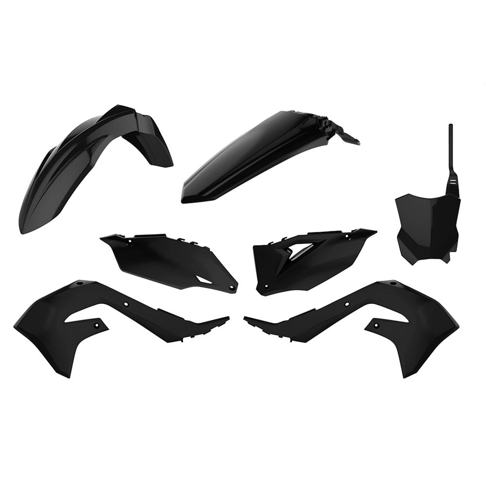 Polisport Black Plastics Kit - Kawasaki Kxf250 2021-2024, Kxf450 2019-2023