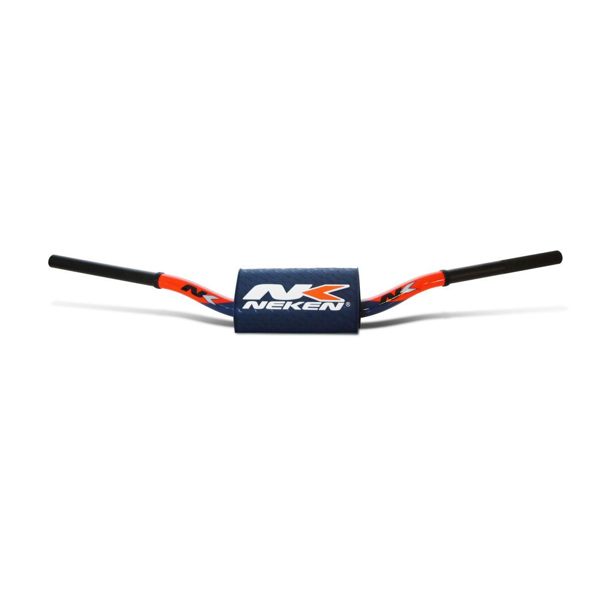 R00121C-OR-BL - Neken Radical Design Fat Bar Handlebars - 132mm Rise - Orange/ Blue