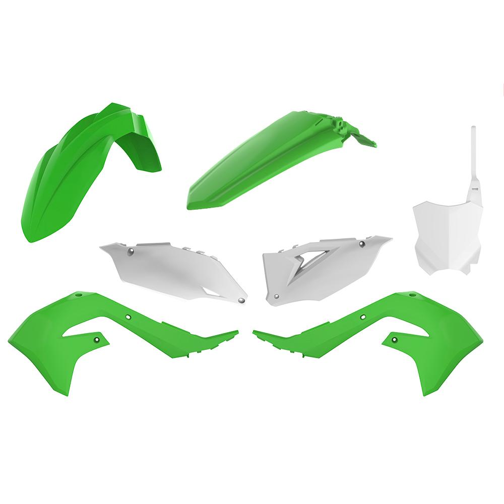 Polisport Plastics Kit - Kawasaki KXF250 2021-2024, KXF450 2019-2023 - OEM (Green/White)