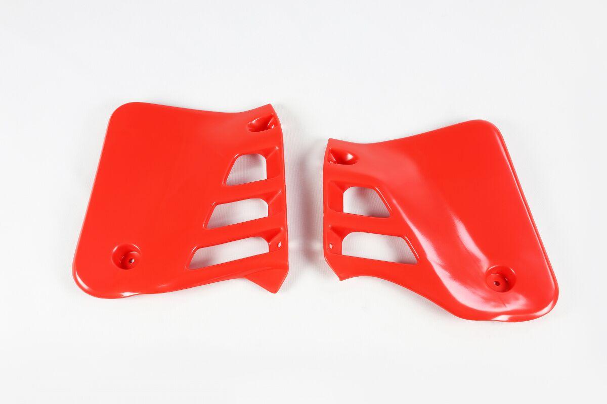 HO02602#061 - UFO Radiator Scoops - Honda CR125 1987-88 - Red