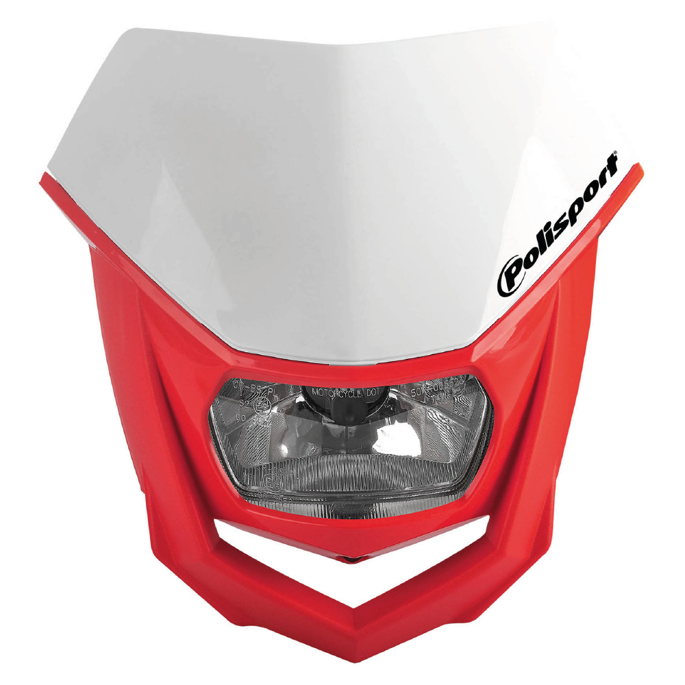Polisport Women's White/Red Halo Universal Front Headlight Unit