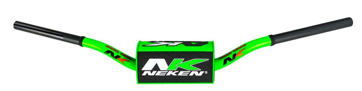 R00101BC-GRB - Neken Radical Design Fat Bar Handlebars - YZF OEM Bend - Green/ Black