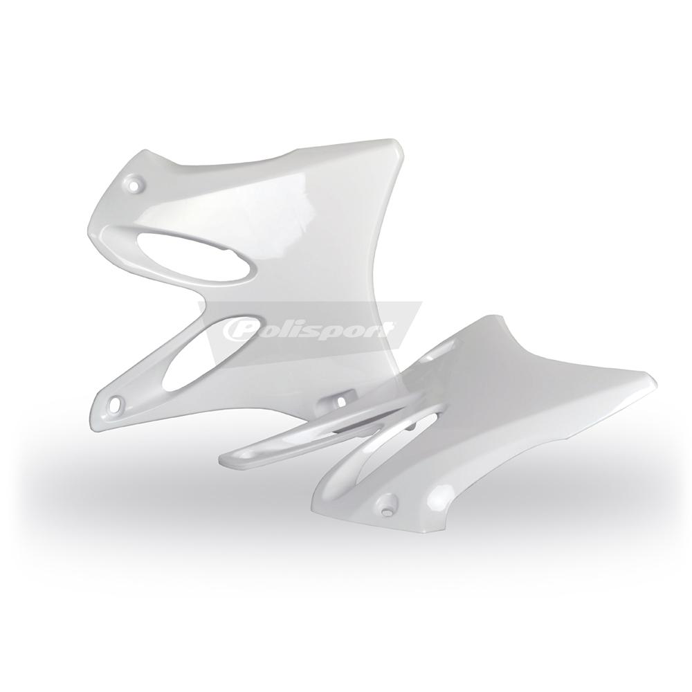 Polisport White Radiator Scoops - Yamaha Yz 125/250 2002-14