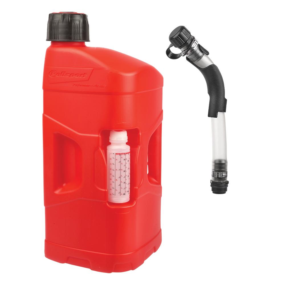 Polisport Pro-Octane Fuel Can With Fill Hose - 20L With 250Ml Oil Mixer