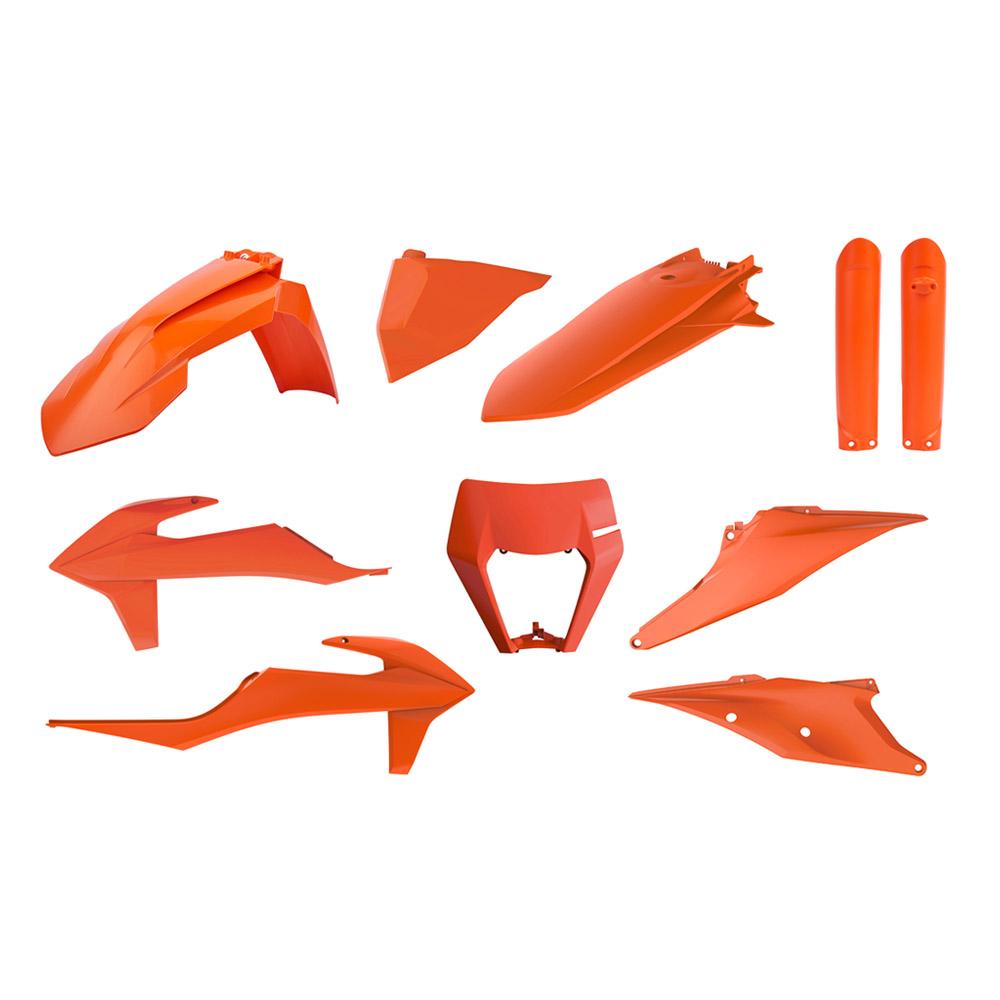 Polisport Orange Enduro Plastics Kit - Ktm Exc 150/250/300 & Exc-F 250/350/450/500 2020-23