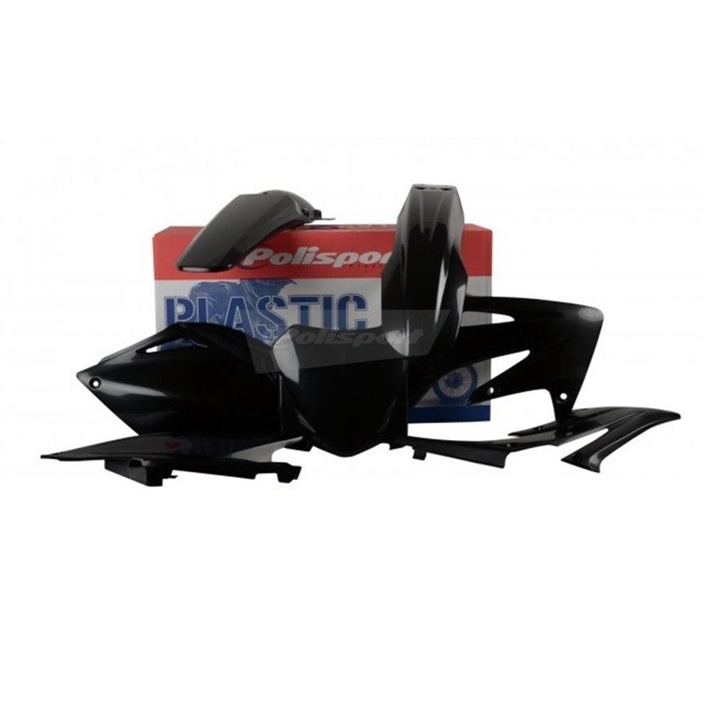 Polisport Black Full Plastics Kit - Honda Crf250r 2008