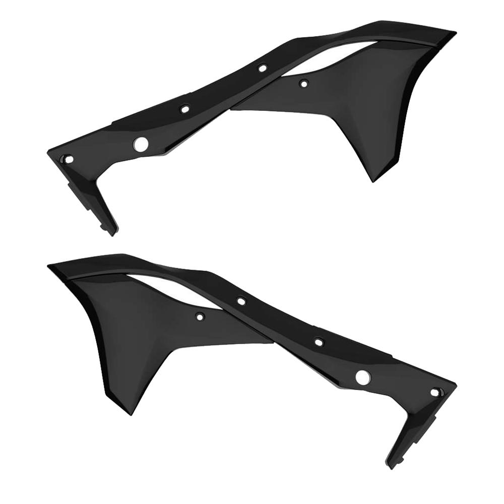 Polisport Black Radiator Scoops - Kawasaki Kxf250 2017-20