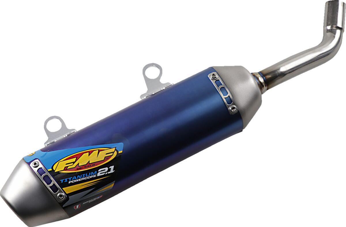 025255 - FMF Powercore 2.1 Shorty Titanium Silencer For Husqvarna TC250 & KTM SX250 2019-23