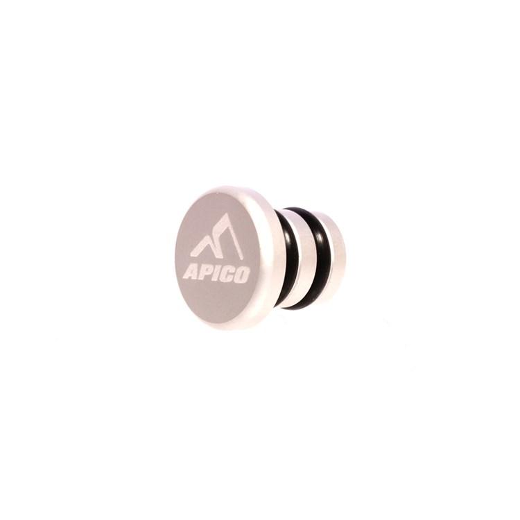 Apico Silver Cnc Gear Pedal Tip End Cap - Aluminium