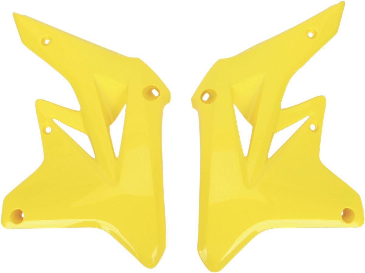 SU04901#102 - UFO Radiator Scoops - Suzuki RMZ 250 2007-09 - Yellow