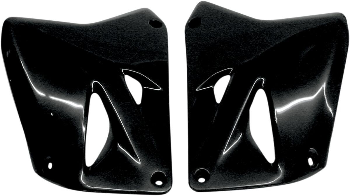 SU03987#001 - UFO Radiator Scoops - Suzuki RM 125/250 2001-12 - Black