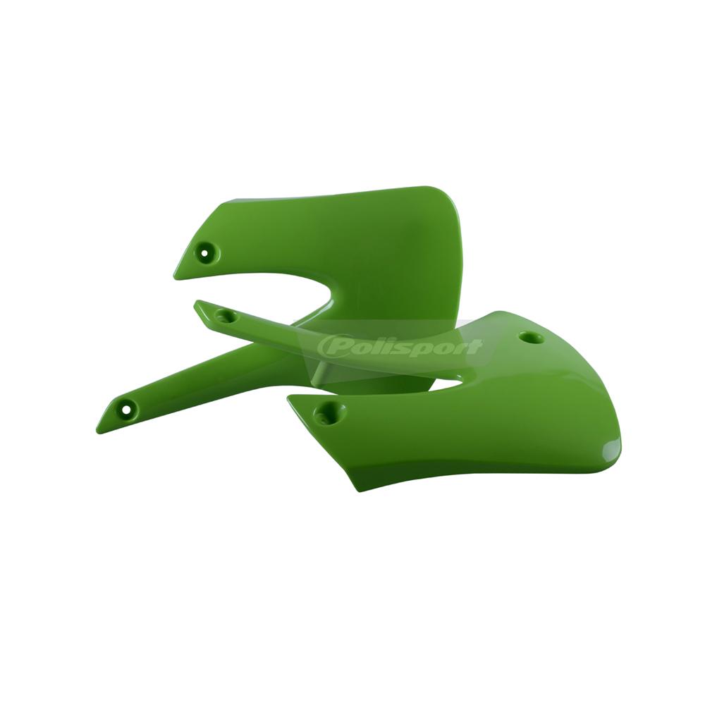 Polisport Green Radiator Scoops - Kawasaki Kx 85/100 2001-13