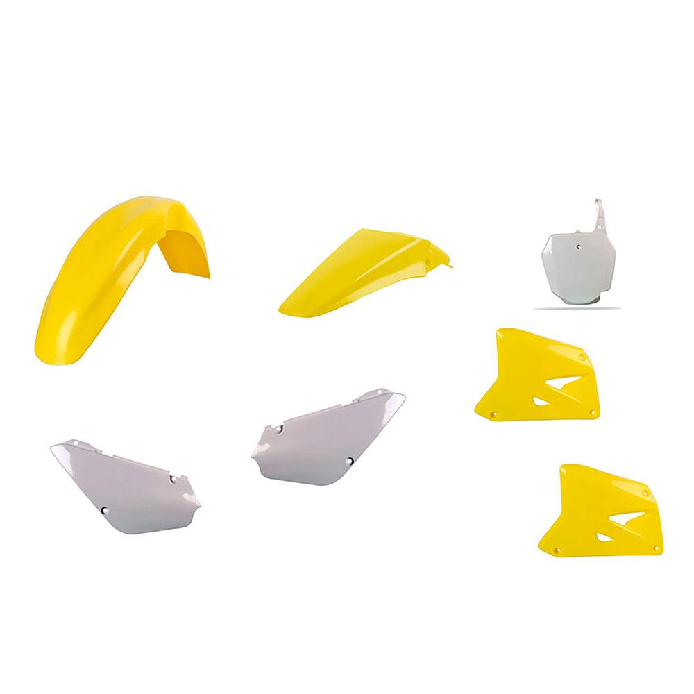 Polisport Yellow/White Plastics Kit - Suzuki Rm85 2002-21 Oem '18-19 ()