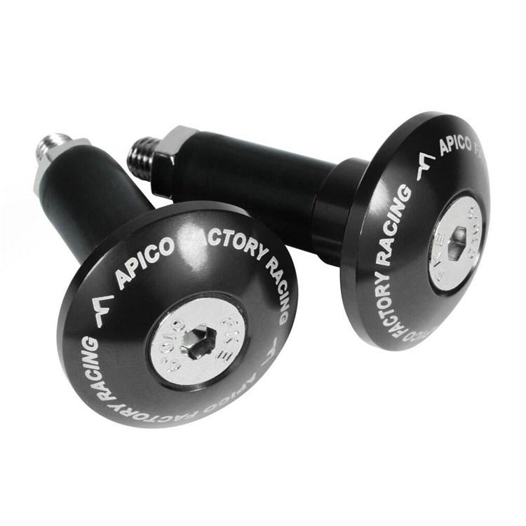 Apico Black Handlebar Bar End Plugs - 14Mm