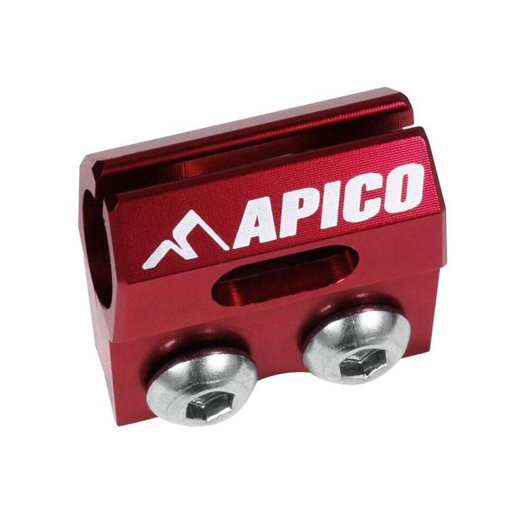 Apico Red Brake Hose Clamp - Kawasaki Kx125 1989-2008, Kx250 1992-2008, Kx500 1989-2004, Kxf250 2004-24, Kxf450 2006-24