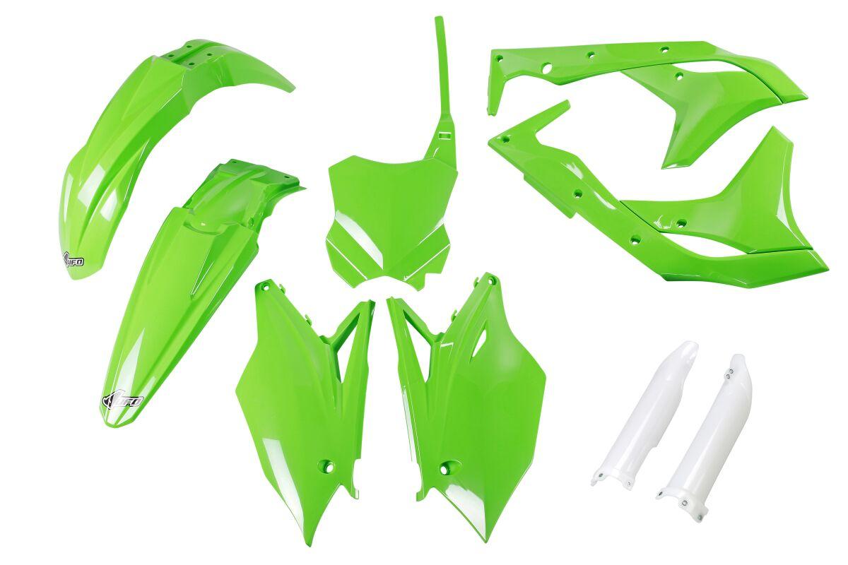 KAKIT224F@026 - UFO Full Plastics Kit - Kawasaki KXF250 2017 - Green