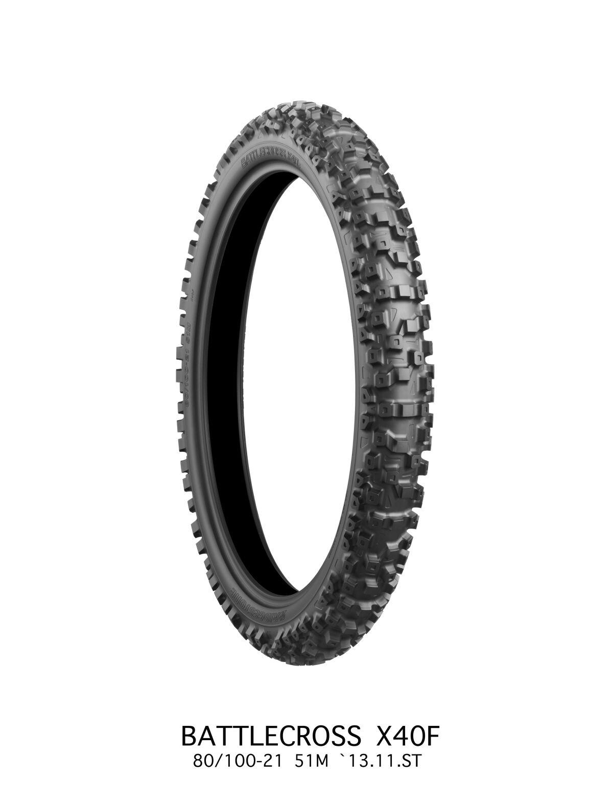 Bridgestone 7188 - Battlecross X40 51M Hard Front Tyre - 80/100-21"