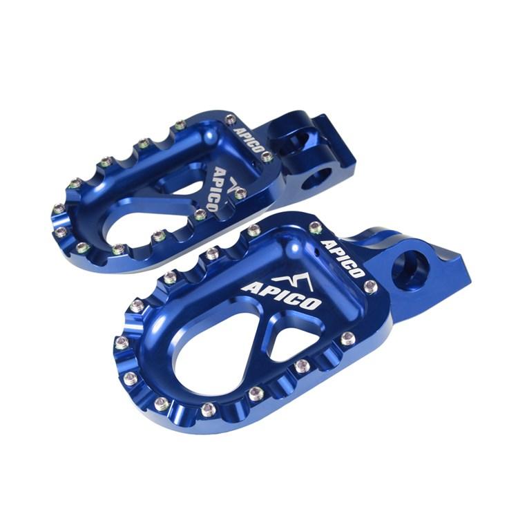 Apico Blue Cnc Aluminium Trials Bike Foot Pegs
