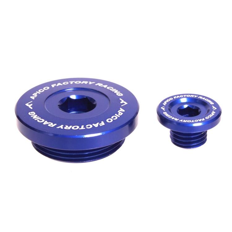 Apico Blue Engine Plugs - Kawasaki Kxf250 2011-24, Kxf450 2009-24