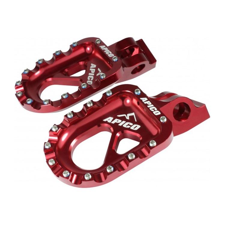 Apico Red Cnc Aluminium Trials Bike Foot Pegs