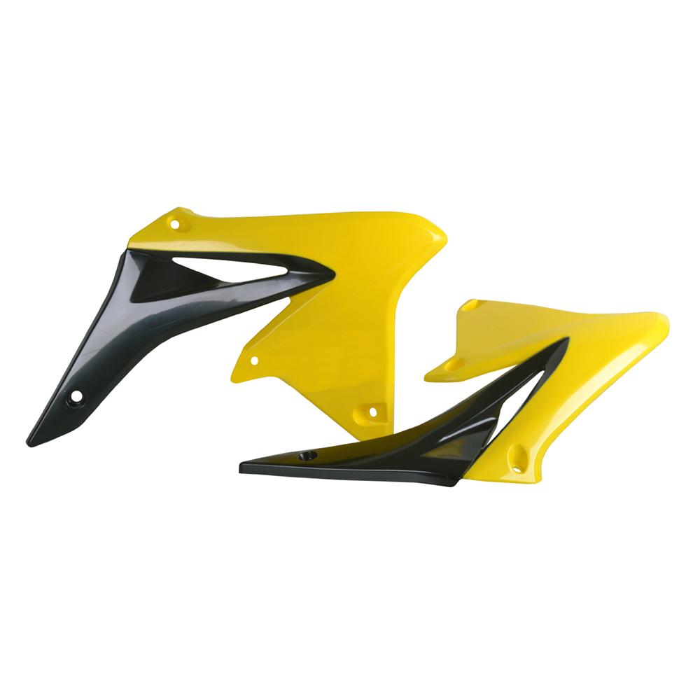 Polisport Black/Yellow Radiator Scoops - Suzuki Rmz250 2010-17