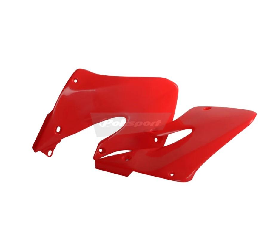 Polisport Red Radiator Scoops - Honda Cr125 1998-1999, Cr250 1997-99 - Fluro