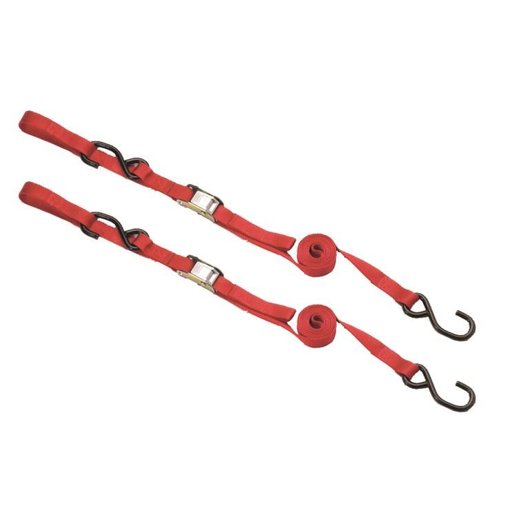 Raceline Red Heavy Duty Tie Down Straps With Extra Loop Hook