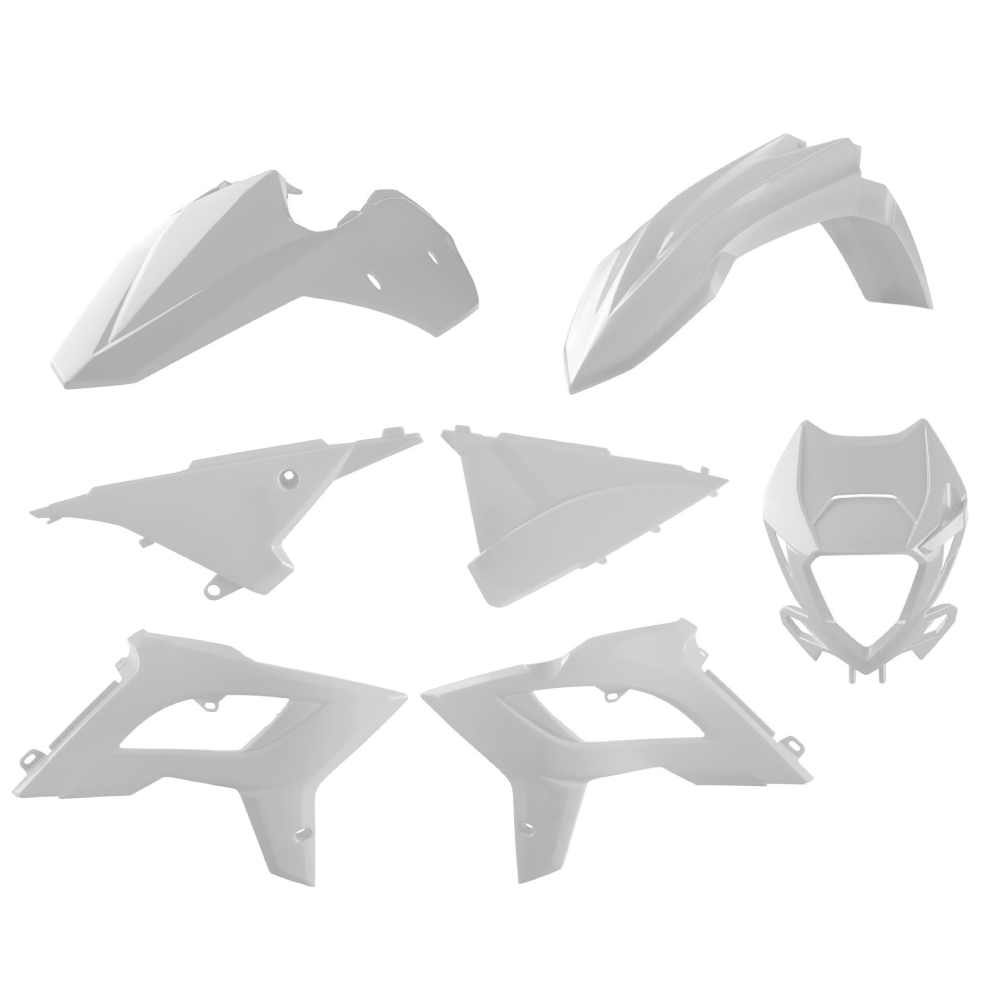 Polisport White Plastics Kit - Beta 250/300/350/390/430/480/498 Rr 2T & 4T 2013-17 Restyle To 2022 Style