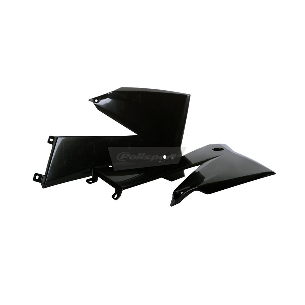 Polisport Black Radiator Scoops - Ktm Sx 2005-06, Exc 2005-07