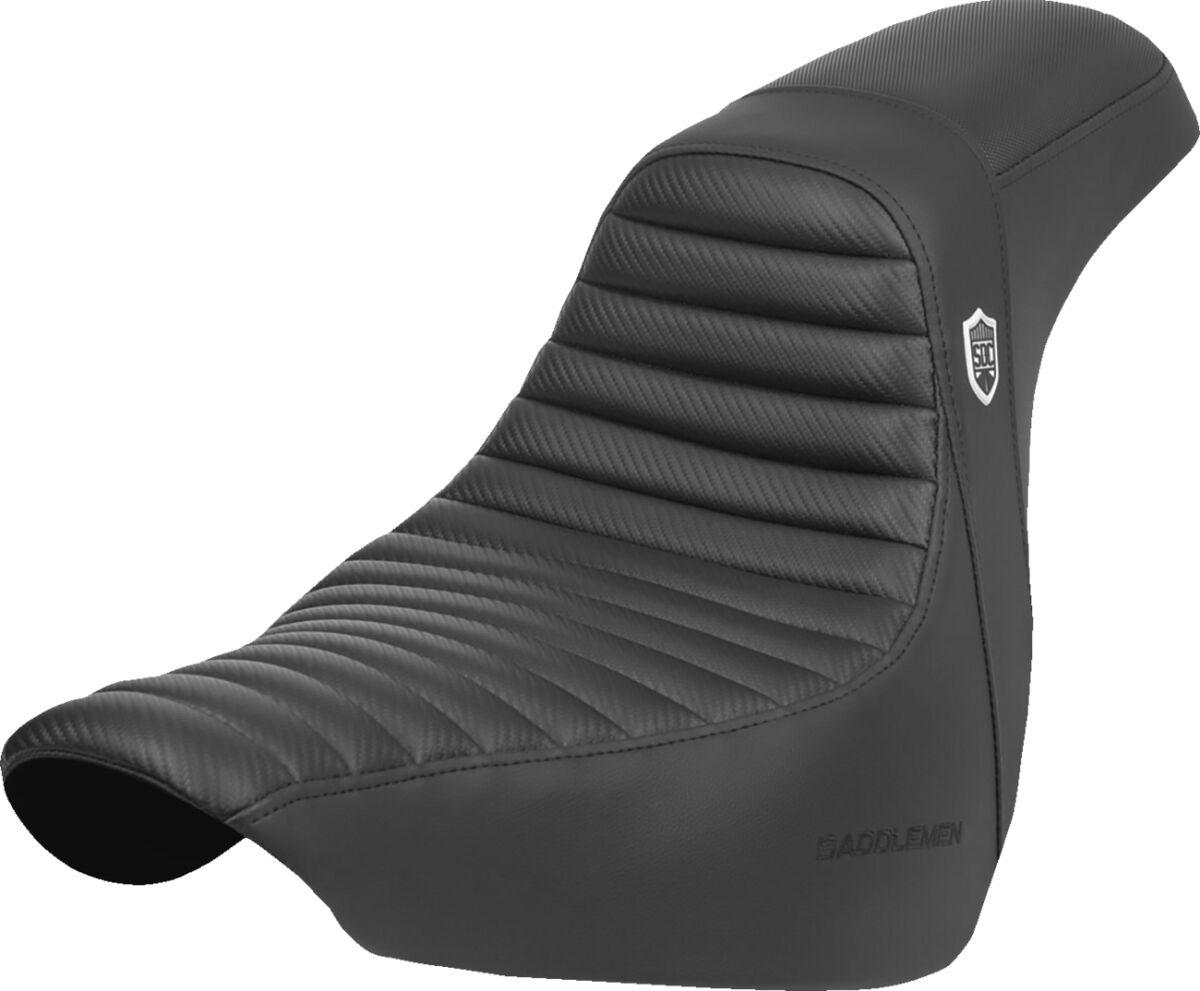 SC81829T - Saddlemen Pro Series SDC Performance Black Gripper Lumbar Grip Seat For Harley Davidson FLSB 1750 2018-2021 - Black