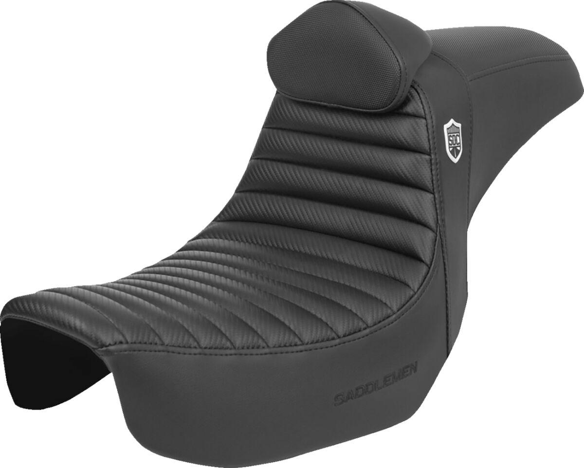 SC80604TB - Saddlemen Pro Series SDC Performance Grip Seat With Backrest For Harley Davidson FXD 1584 Dyna Super Glide 2007-2010 - Black
