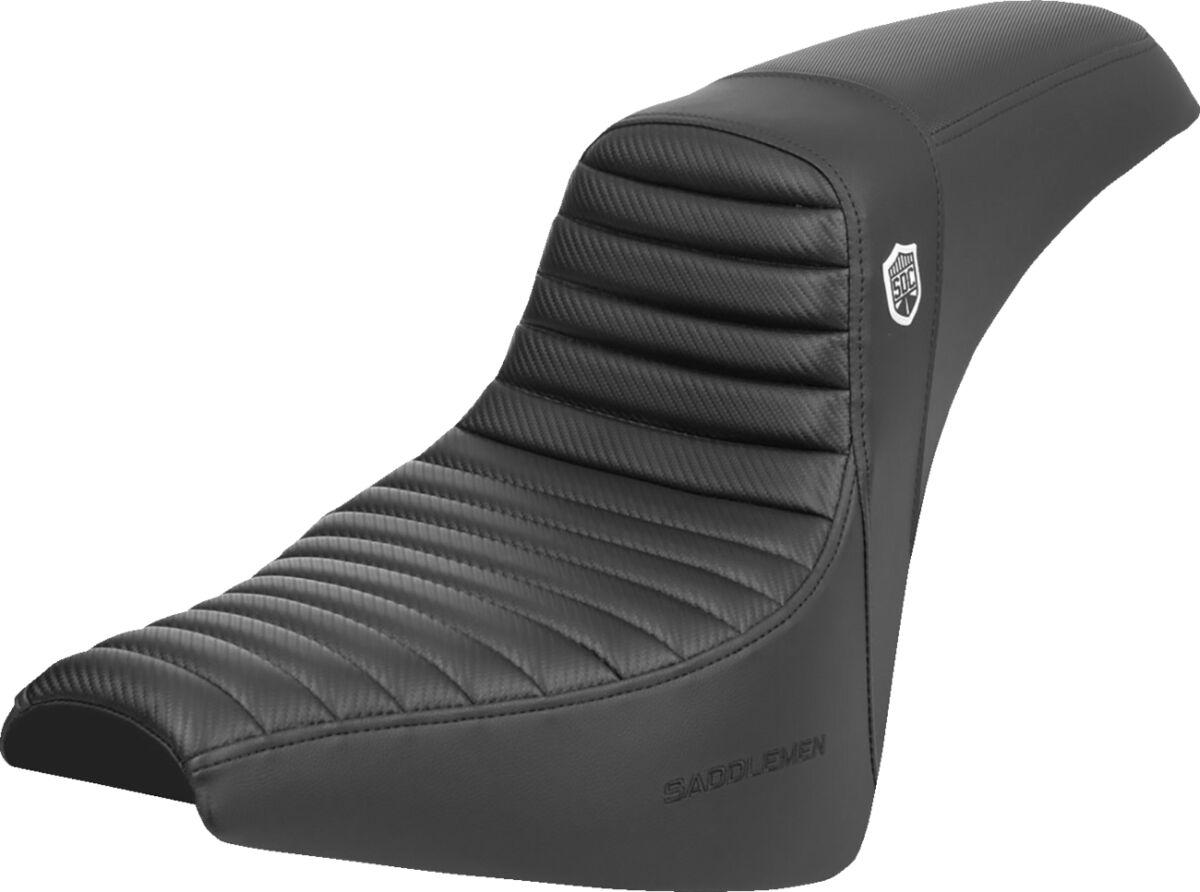 SC81830T - Saddlemen Pro Series SDC Performance Black Gripper Lumbar Grip Seat For Harley Davidson FXBB 1750 2018-2020 - Black