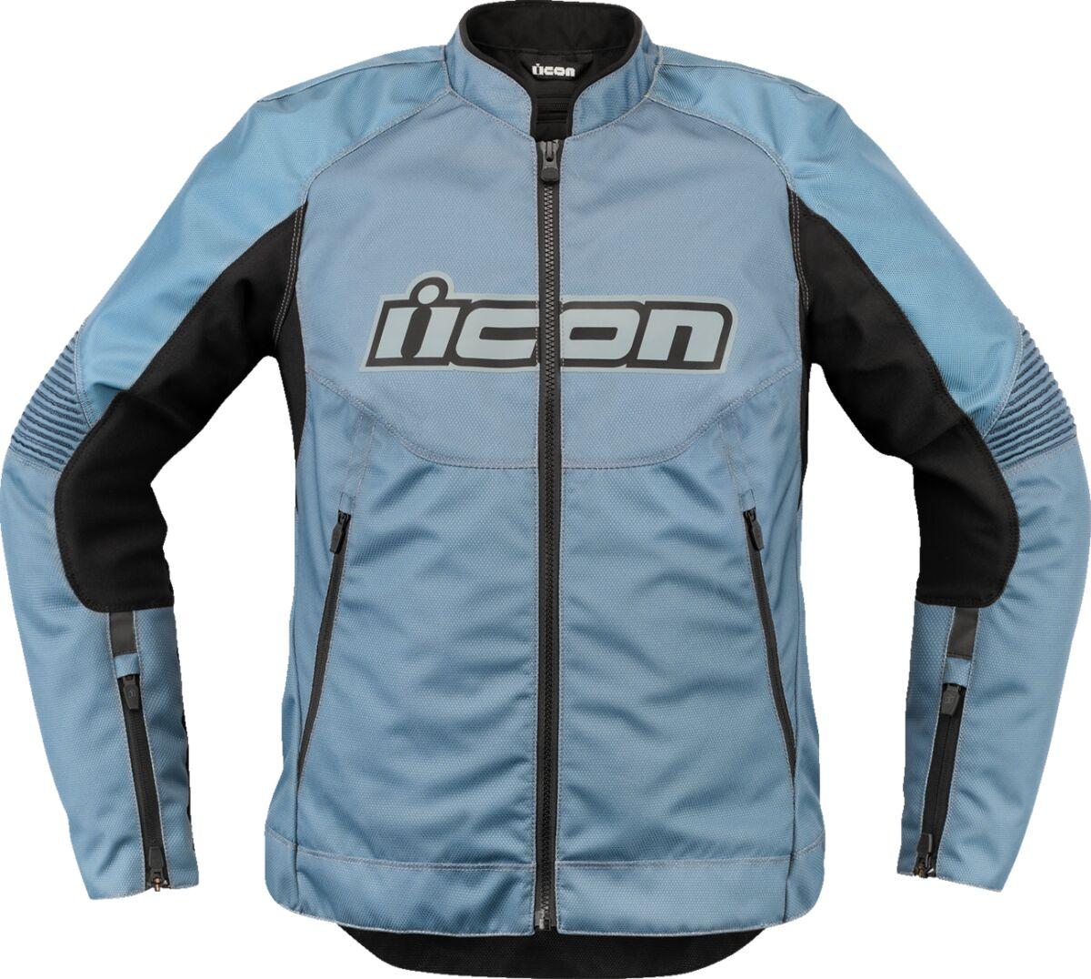 28221601 - Icon Womens Overlord3 Jacket X-Large - Black/Light Blue