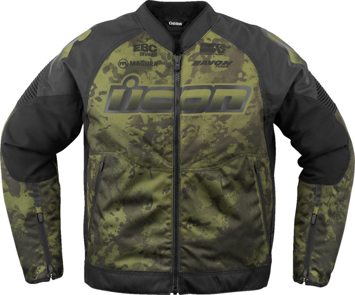 2820-6721 - Icon Overlord3 Magnacross Jacket X-Large - Black/Dark Grey/Green