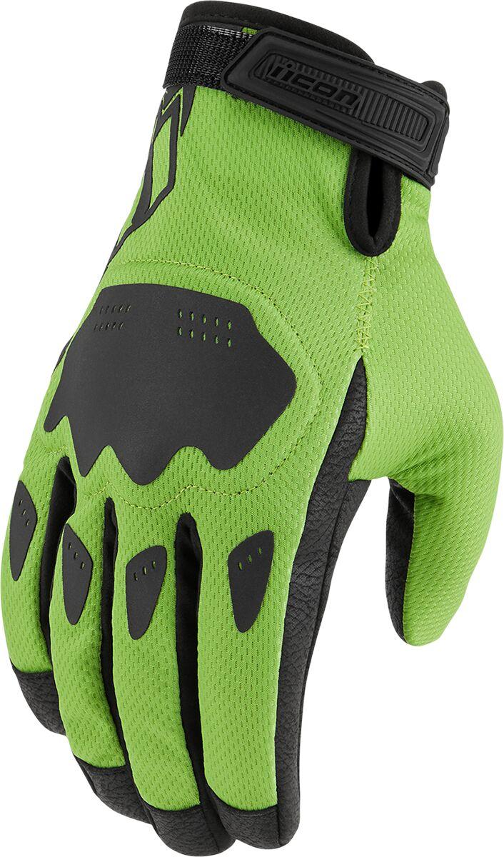 3301-4370 - Icon Hooligan CE Gloves XX-Large - Black/Green