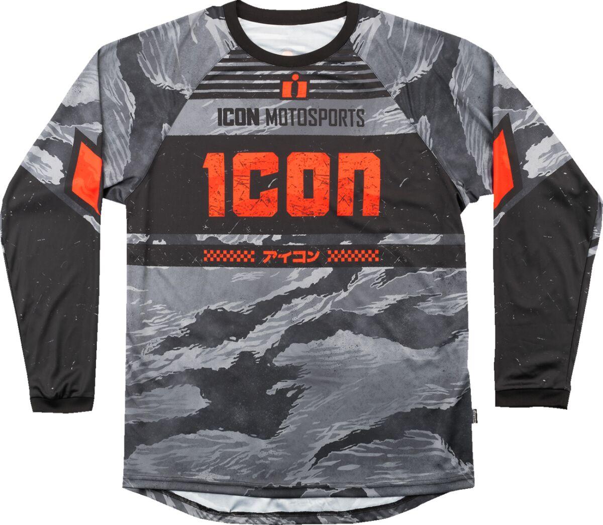 2824-0093 - Icon Tiger’s Blood Jersey Large - Black/Camo Grey