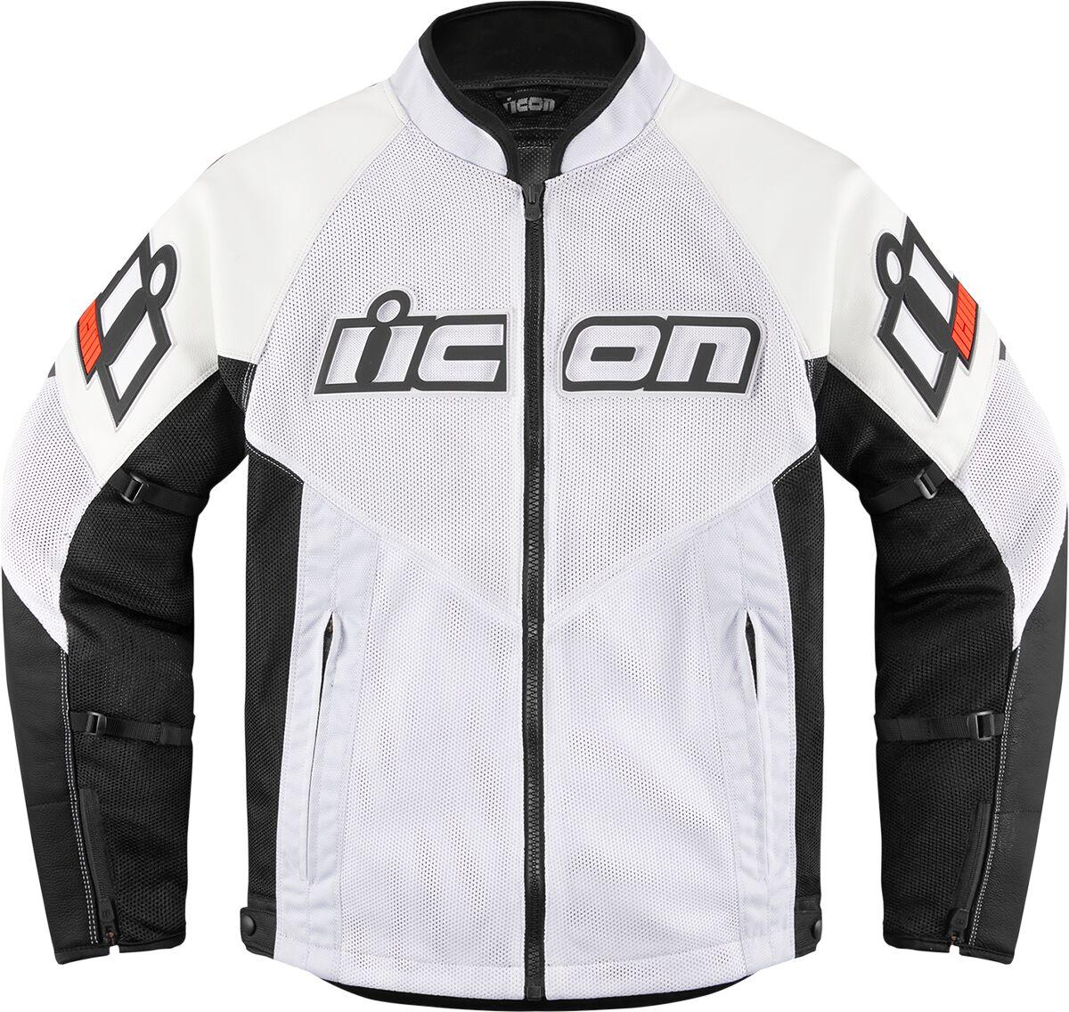 2810-3906 - Icon Mesh AF Leather Jacket XX-Large - Black/White