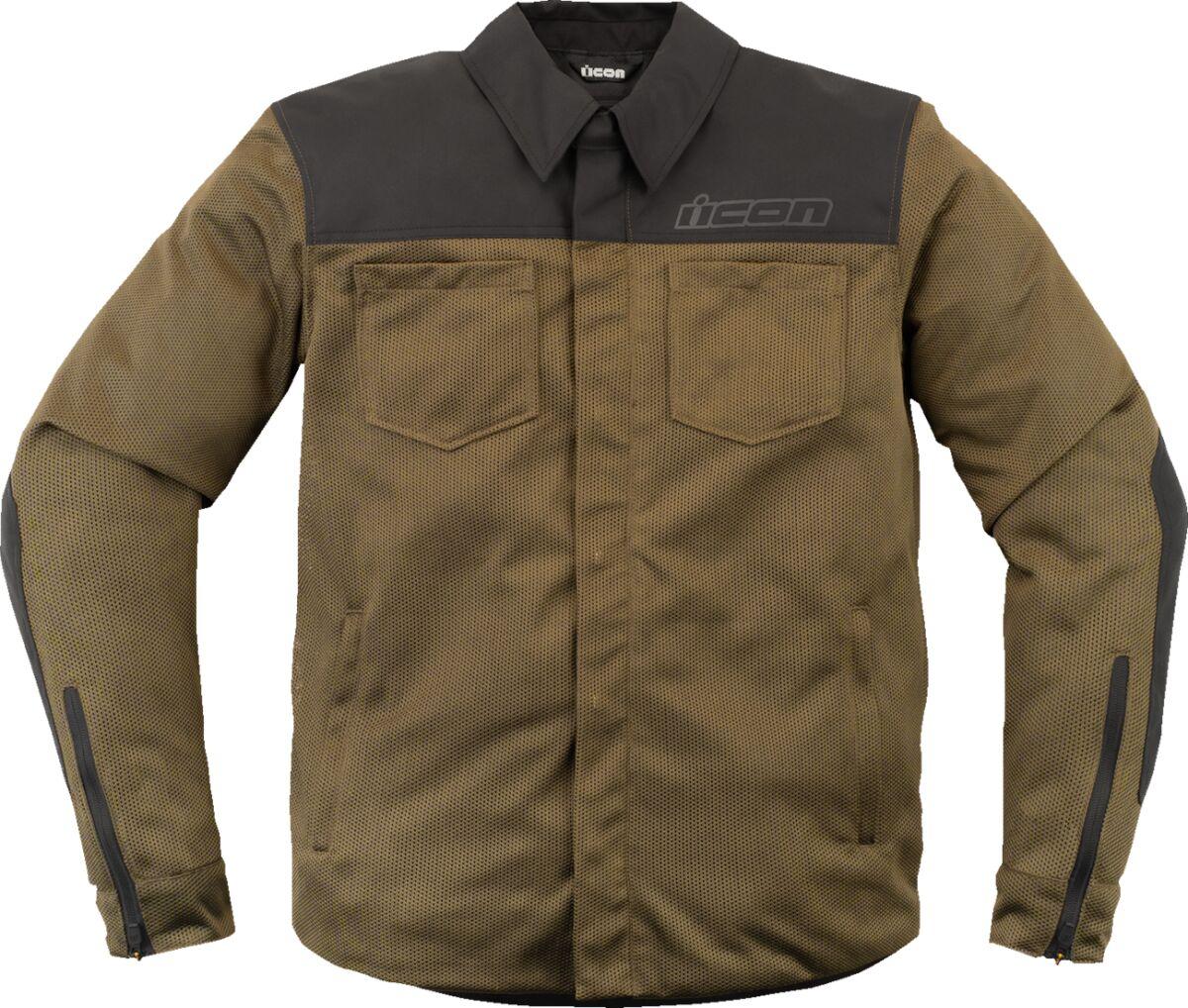 2820-6230 - Icon Upstate Mesh CE Jacket Medium - Brown/Green
