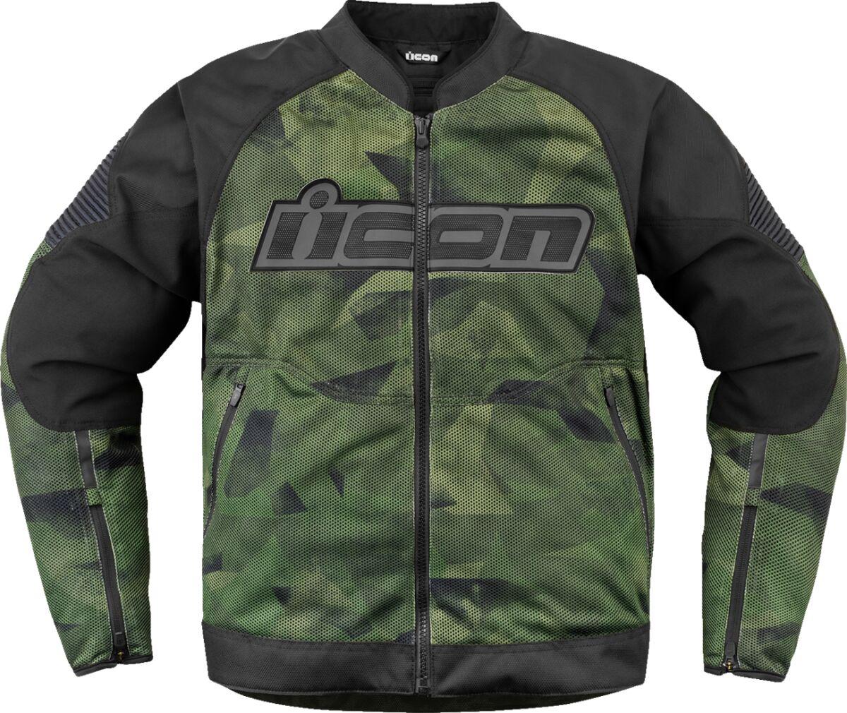 2820-6707 - Icon Overlord3 Mesh Camo Jacket Large - Black/Camo Green