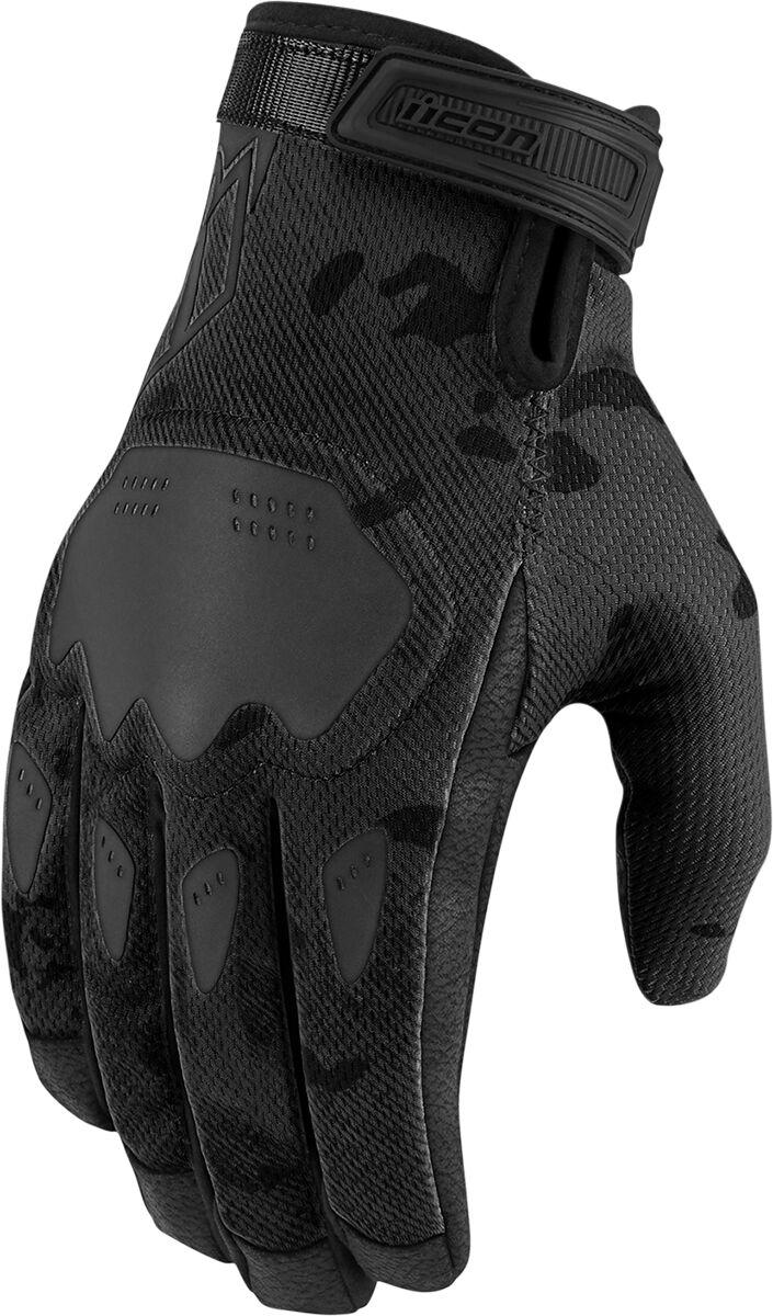 3301-4397 - Icon Hooligan CE Gloves Medium - Black/Camo Grey
