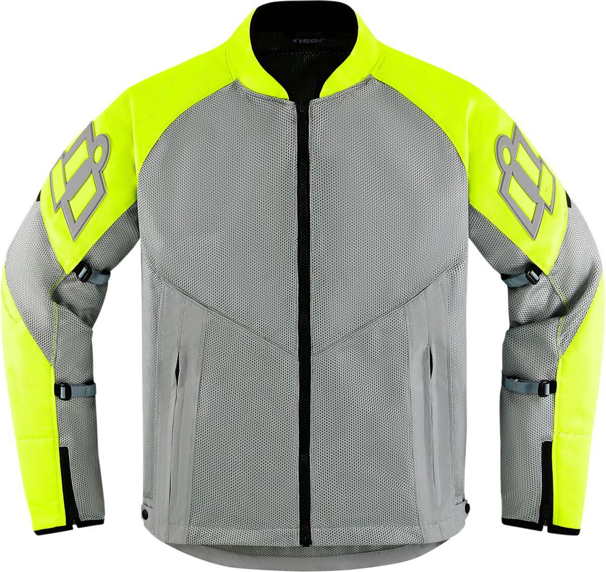 2820-5946 - Icon Mesh AF Jacket Large - Grey/Hi-Vis Yellow