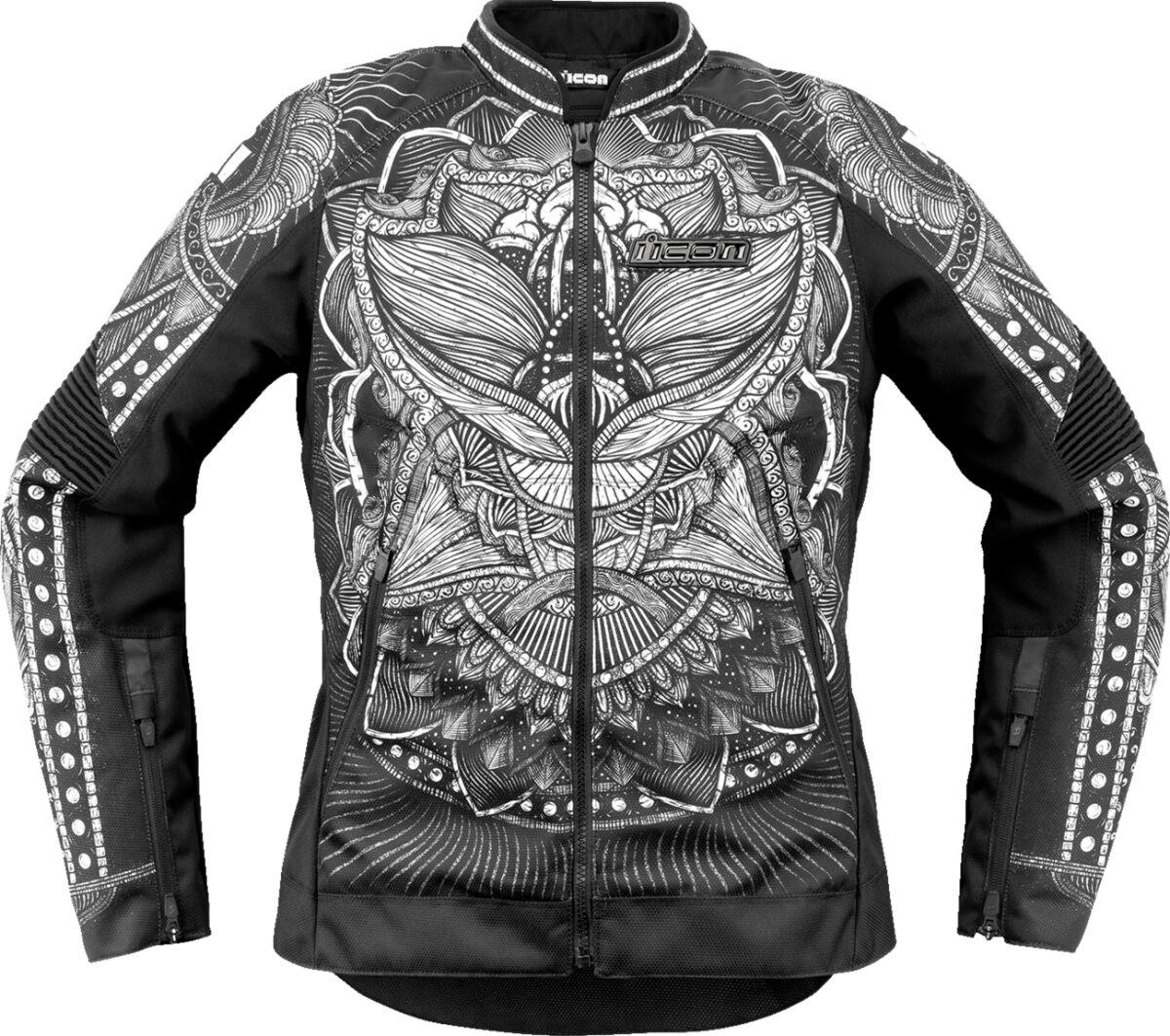 28221605 - Icon Womens Overlord3 Noble Jacket Medium - Black/Grey/White