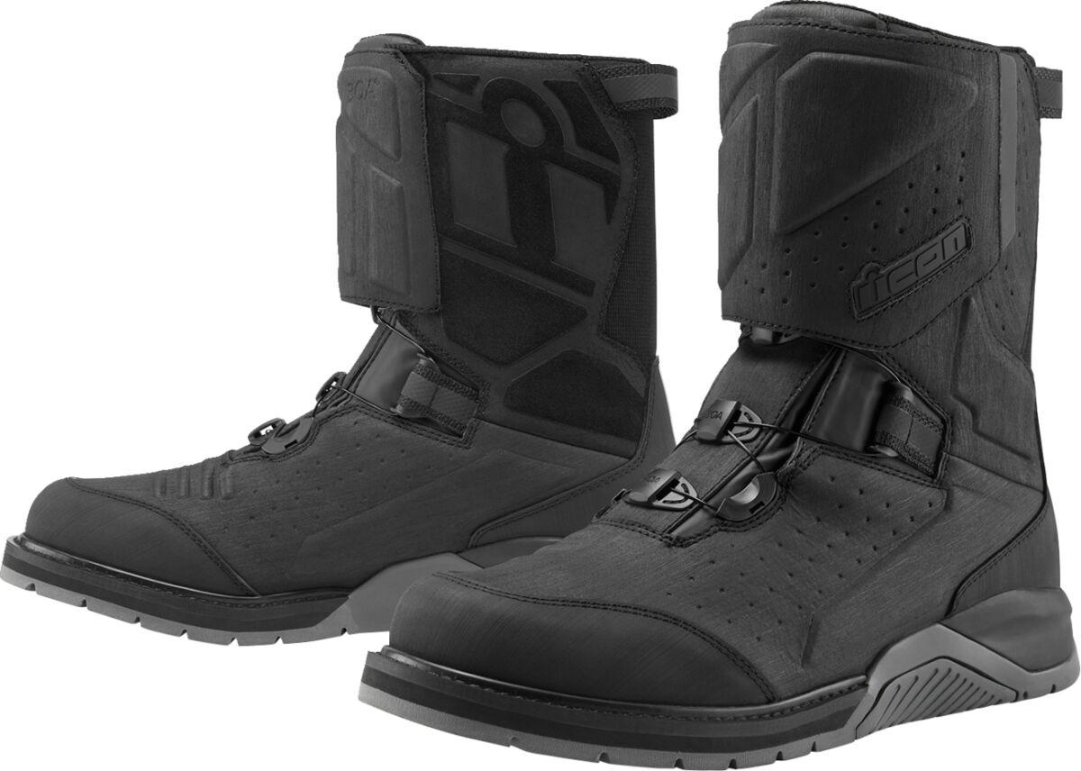 3403-1238 - Icon Alcan Waterproof Boots Adult 9.5 - Black