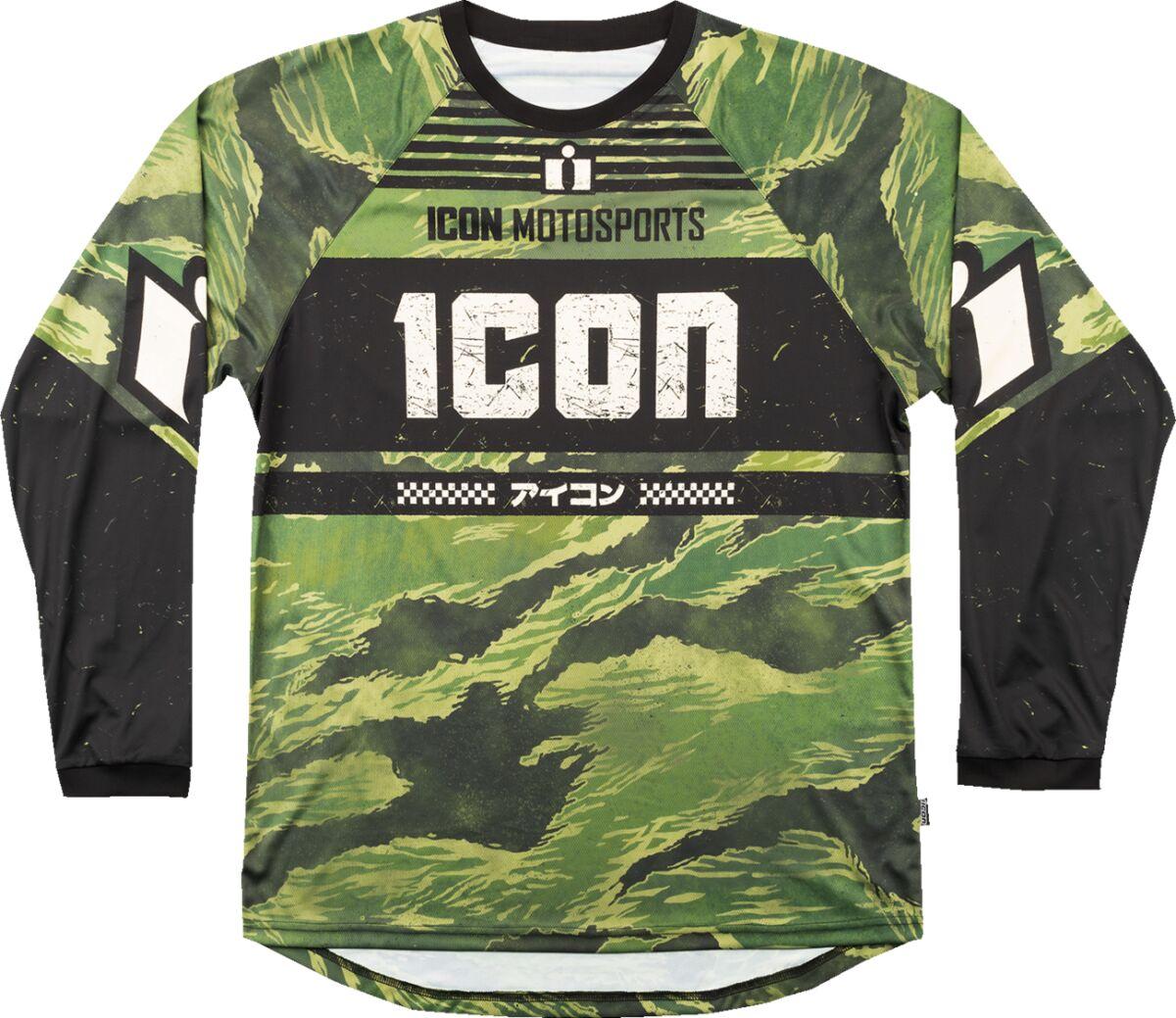 2824-0085 - Icon Tiger’s Blood Jersey Medium - Black/Camo Green