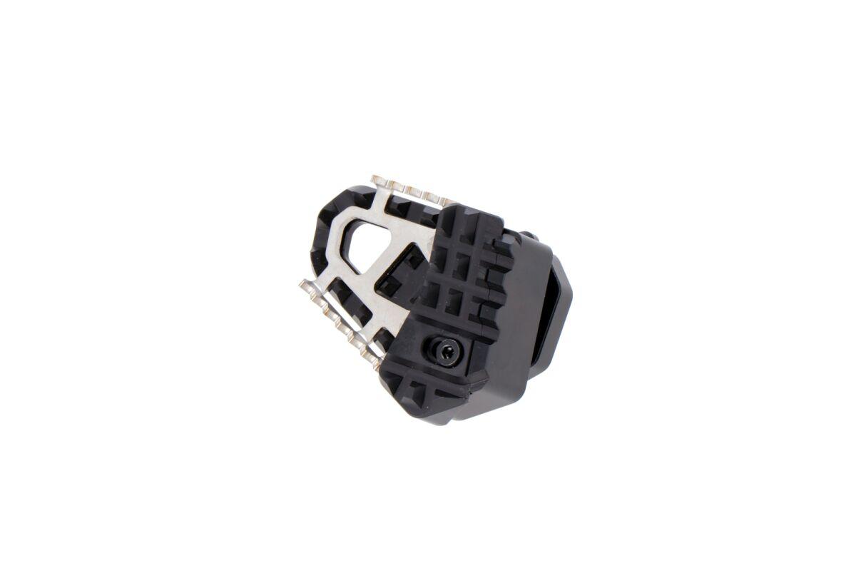 FBE.11.748.10000/B - SW Motech Brake Pedal Extension For Triumph Tiger 800 2011-2014 - Black/Silver