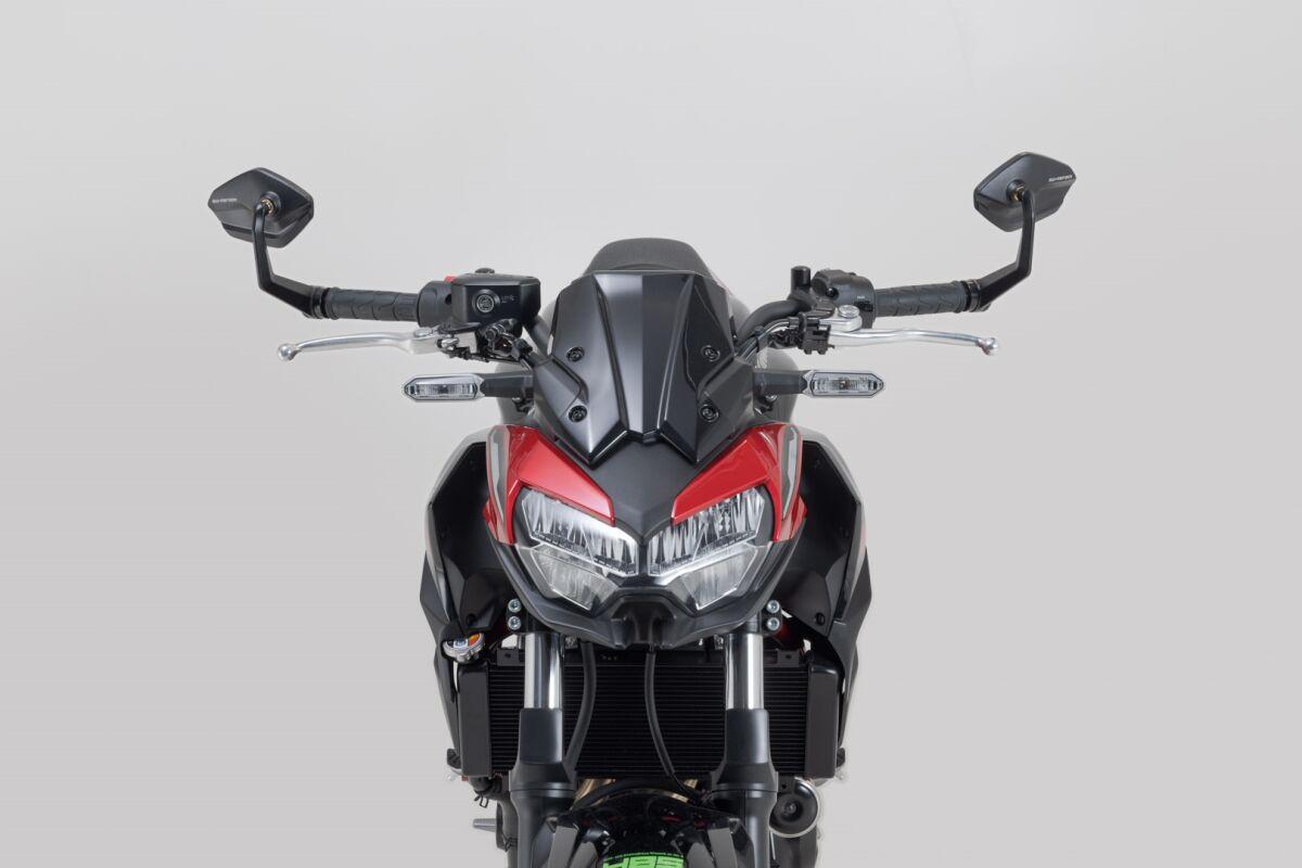 Sw Motech Anodized Black Mir.08.866.10000 - Mirror End Bars For Kawasaki Z 650 2017-2024
