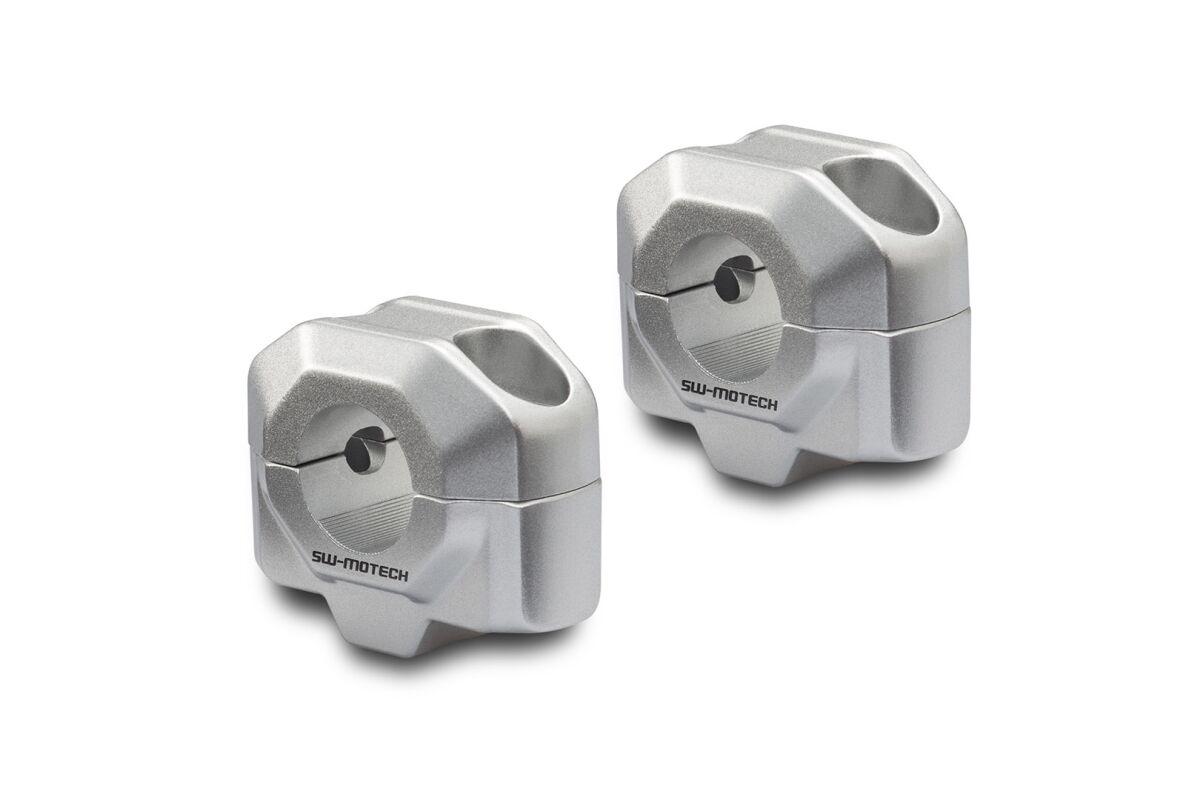 LEH000392200120S - SW Motech 22mm Handlebar Risers 20.0 mm (7/8") - Silver