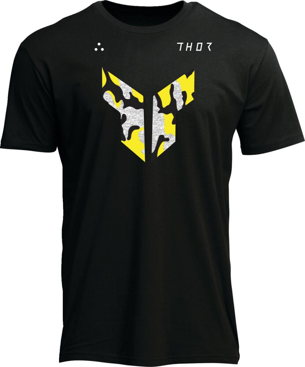 3030-24520 - Thor Mens Adult Iconic T-Shirt Small - Black/White/Yellow