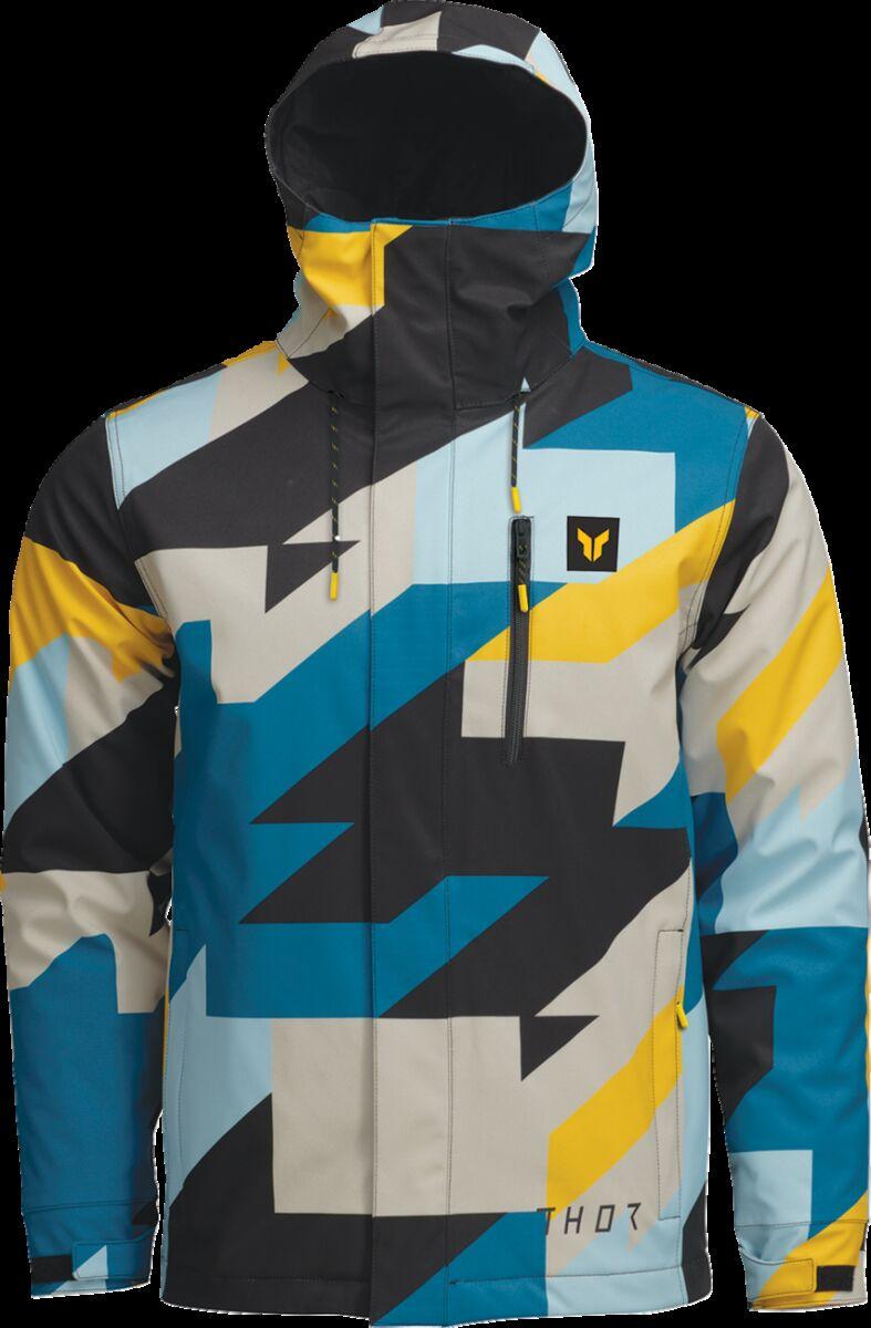 2920-0818 - Thor Tour Jacket Medium - Black/Blue/Light Grey/Yellow