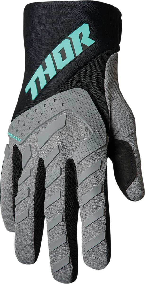3330-6827 - Thor Spectrum Gloves Medium - Black/Grey/Mint